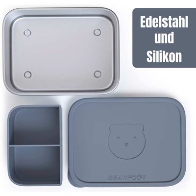 Bearfoot Brotdose aus Edelstahl blau Bearfoot Brotdose aus Edelstahl blau