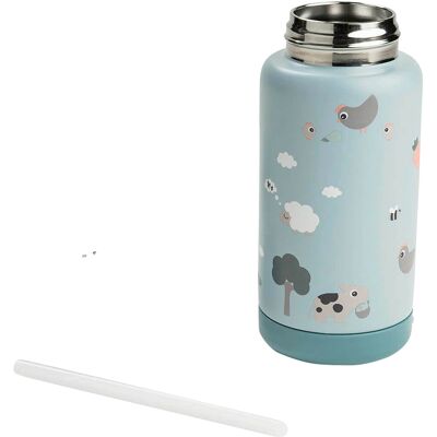 Done by Deer Thermoflasche mit Strohhalm, 340ml blau Done by Deer Thermoflasche mit Strohhalm, 340ml blau