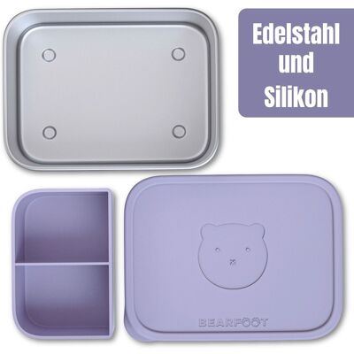 Bearfoot Brotdose aus Edelstahl lila Bearfoot Brotdose aus Edelstahl lila