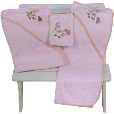 Wörner - Kapuzenbadetuch - Rosa - 80x80 - Hooded towel Wörner - Kapuzenbadetuch - Rosa - 80x80 - Hooded towel