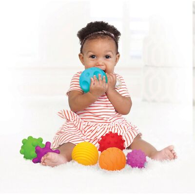 Infantino Blaue Sensorik-Ball-Set - Baby-Sinnesbälle Infantino Blaue Sensorik-Ball-Set - Baby-Sinnesbälle
