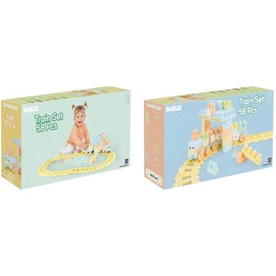 Dolu Zug-Bausteine Set 58 tlg. mehrfarbig Dolu Zug-Bausteine Set 58 tlg. mehrfarbig
