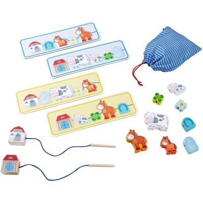 HABA Konzentrationsspiel - Fädelspiel Bauernhof mehrfarbig HABA Konzentrationsspiel - Fädelspiel Bauernhof mehrfarbig