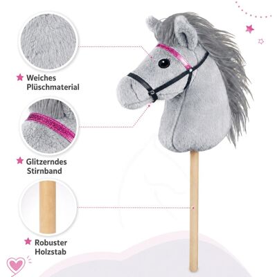 LENA Steckenpferd Hobby Horse grau LENA Steckenpferd Hobby Horse grau