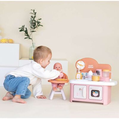 Smoby Puppenküche + Hochstuhl Baby Nurse rosa Smoby Puppenküche + Hochstuhl Baby Nurse rosa