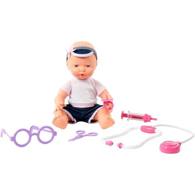 POLESIE Puppe Fröhliches Baby 35cm mit Schnuller & Doktorset mehrfarbig POLESIE Puppe Fröhliches Baby 35cm mit Schnuller & Doktorset mehrfarbig