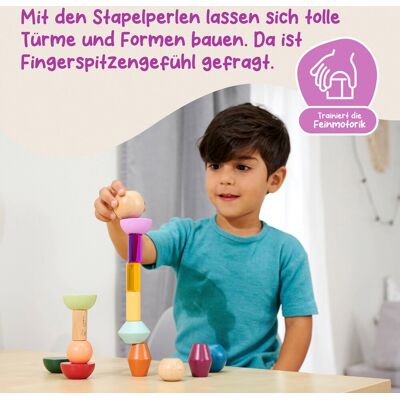 Eichhorn EH Montessori Stapel-Perlen - Holzspielzeug Eichhorn EH Montessori Stapel-Perlen - Holzspielzeug