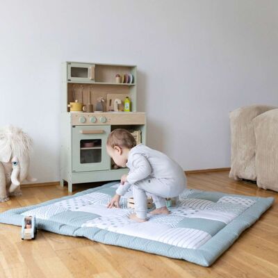 emma & noah Krabbeldecke Patchwork 140x140 cm gruen emma & noah Krabbeldecke Patchwork 140x140 cm gruen