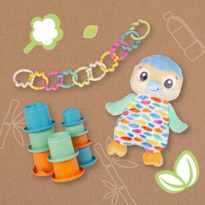 Playgro Geschenkset Schmusetuch Eco Pinguin mehrfarbig Playgro Geschenkset Schmusetuch Eco Pinguin mehrfarbig