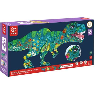 Hape Schimmer-Puzzle Dinosaurier 200 Teile gruen Hape Schimmer-Puzzle Dinosaurier 200 Teile gruen