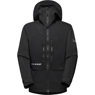 Mammut Wetterfeste Softshell-Bergjacke Eiger Nordwand Pro SO Hooded Jacket Men Schwarz XL Mammut Wetterfeste Softshell-Bergjacke Eiger Nordwand Pro SO Hooded Jacket Men Schwarz XL