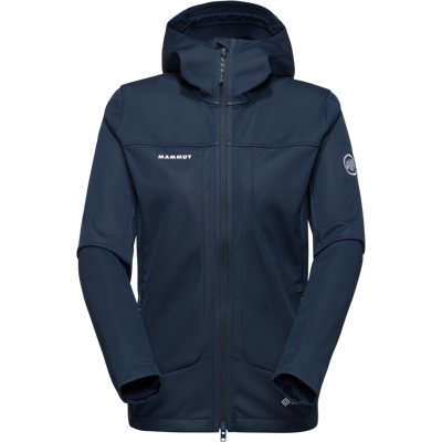 Mammut Vielseitig einsetzbare Softshelljacke für jede Saison Ultimate VIII SO Hooded Jacket Women Blau XXL Mammut Vielseitig einsetzbare Softshelljacke für jede Saison Ultimate VIII SO Hooded Jacket Women Blau XXL