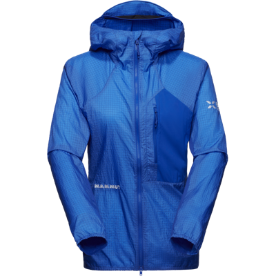 Mammut Ultraleichter, kompakter Windbreaker für die Berge Eiger Nordwand Advanced WB Hooded Jacket Women Blau XS Mammut Ultraleichter, kompakter Windbreaker für die Berge Eiger Nordwand Advanced WB Hooded Jacket Women Blau XS
