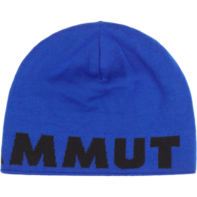 Mammut Beidseitig tragbare feinmaschige Strickmütze Logo Beanie Blau one size Mammut Beidseitig tragbare feinmaschige Strickmütze Logo Beanie Blau one size