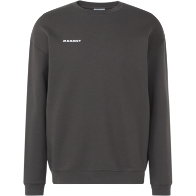 Mammut Warmer Rundhalspullover aus 100 % ökologischer Baumwolle Base ML Crew Neck Men Mini Logo Grau S Mammut Warmer Rundhalspullover aus 100 % ökologischer Baumwolle Base ML Crew Neck Men Mini Logo Grau S