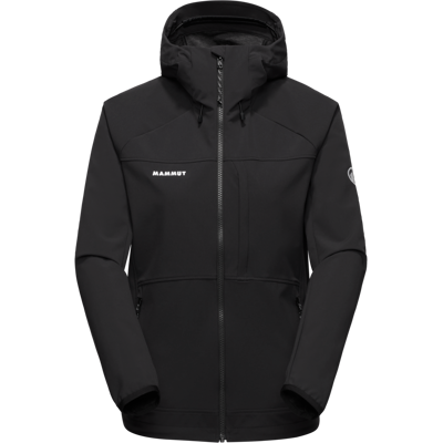 Mammut Softshell-Wanderjacke für jede Saison Ultimate Comfort SO Hooded Jacket Women Schwarz L Mammut Softshell-Wanderjacke für jede Saison Ultimate Comfort SO Hooded Jacket Women Schwarz L
