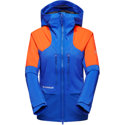 Mammut Wetterfeste Softshell-Bergjacke Eiger Nordwand Pro SO Hooded Jacket Women Blau XS Mammut Wetterfeste Softshell-Bergjacke Eiger Nordwand Pro SO Hooded Jacket Women Blau XS