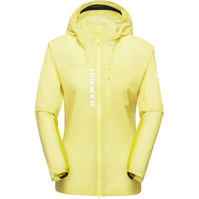 Mammut Ultraleichter, atmungsaktiver Windbreaker Aenergy WB Hooded Jacket Women Gelb L Mammut Ultraleichter, atmungsaktiver Windbreaker Aenergy WB Hooded Jacket Women Gelb L