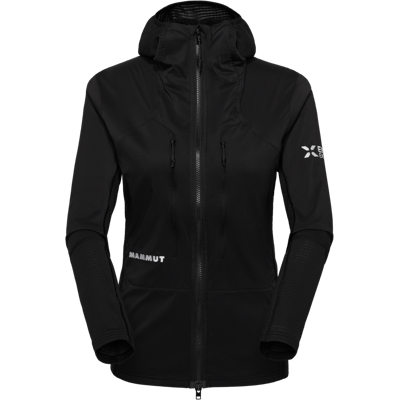 Mammut Vielseitige, wärmeregulierende Hybridjacke für die Berge Eiger Nordwand IN Flex Air Hybrid Hooded Jacket Women Schwarz XS Mammut Vielseitige, wärmeregulierende Hybridjacke für die Berge Eiger Nordwand IN Flex Air Hybrid Hooded Jacket Women Schwarz XS