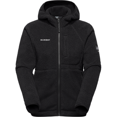 Mammut Warme Sherpa-Fleecejacke für den Alltag Falera Pro ML Hooded Jacket Women Schwarz XS Mammut Warme Sherpa-Fleecejacke für den Alltag Falera Pro ML Hooded Jacket Women Schwarz XS