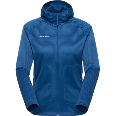 Mammut Multifunktionale Midlayer-Jacke mit Kapuze Crag ML Hooded Jacket Women Blau L Mammut Multifunktionale Midlayer-Jacke mit Kapuze Crag ML Hooded Jacket Women Blau L