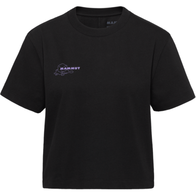 Mammut Kurzes T-Shirt aus ökologischer Baumwolle Base Cropped T-Shirt Women Glacier Schwarz S Mammut Kurzes T-Shirt aus ökologischer Baumwolle Base Cropped T-Shirt Women Glacier Schwarz S