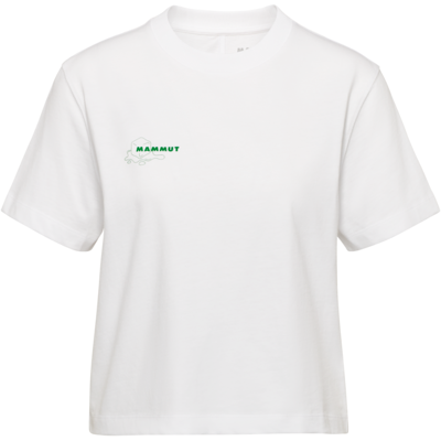 Mammut Kurzes T-Shirt aus ökologischer Baumwolle Base Cropped T-Shirt Women Glacier Weiß S Mammut Kurzes T-Shirt aus ökologischer Baumwolle Base Cropped T-Shirt Women Glacier Weiß S