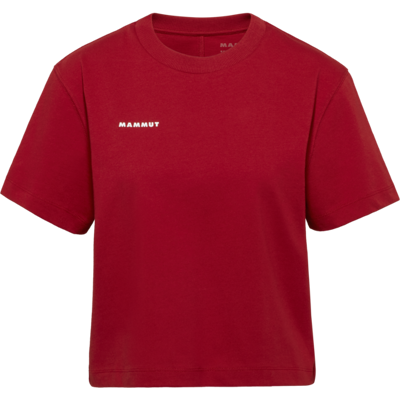 Mammut Kurzes T-Shirt aus ökologischer Baumwolle Base Cropped T-Shirt Women Mini Logo Rot M Mammut Kurzes T-Shirt aus ökologischer Baumwolle Base Cropped T-Shirt Women Mini Logo Rot M