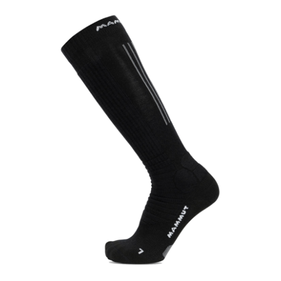 Mammut Atmungsaktive Skitourensocken aus Merinomix Ski Mountaineering Merino Knee Socks Schwarz M/39-41 Mammut Atmungsaktive Skitourensocken aus Merinomix Ski Mountaineering Merino Knee Socks Schwarz M/39-41