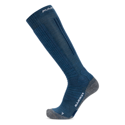 Mammut Atmungsaktive Skitourensocken aus Merinomix Ski Mountaineering Merino Knee Socks Blau L/42-44 Mammut Atmungsaktive Skitourensocken aus Merinomix Ski Mountaineering Merino Knee Socks Blau L/42-44