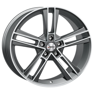Autec Rias Titan Silver Matt Polished 8.5x20 ET 40 5/120 Alufelge Grau Autec Rias Titan Silver Matt Polished 8.5x20 ET 40 5/120 Alufelge Grau