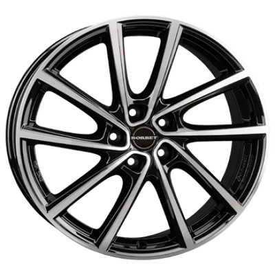 Borbet V Black Polished Glossy 7x19 ET 38 5/108 Alufelge Schwarz Borbet V Black Polished Glossy 7x19 ET 38 5/108 Alufelge Schwarz
