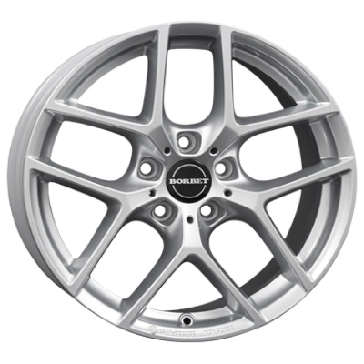 Borbet Y Crystal Silver Bmw 7x16 ET 40 5/120 Alufelge Silber Borbet Y Crystal Silver Bmw 7x16 ET 40 5/120 Alufelge Silber