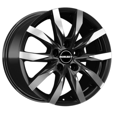 Borbet Cw5 Black Polished Matt 7.5x18 ET 53 5/120 Alufelge Schwarz Borbet Cw5 Black Polished Matt 7.5x18 ET 53 5/120 Alufelge Schwarz