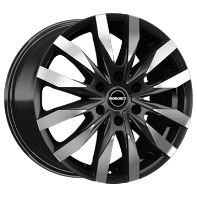 Borbet Cw6 Black Polished Matt 6.5x16 ET 62 6/130 Alufelge Schwarz Borbet Cw6 Black Polished Matt 6.5x16 ET 62 6/130 Alufelge Schwarz