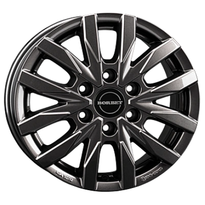 Borbet Cw6 Mistral Anthracite Glossy 6.5x16 ET 62 6/130 Alufelge Grau Borbet Cw6 Mistral Anthracite Glossy 6.5x16 ET 62 6/130 Alufelge Grau