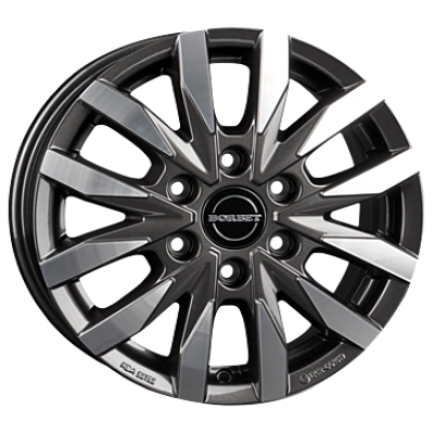 Borbet Cw6 Mistral Anthracite Glossy Polished 6.5x16 ET 50 6/120 Alufelge Grau Borbet Cw6 Mistral Anthracite Glossy Polished 6.5x16 ET 50 6/120 Alufelge Grau