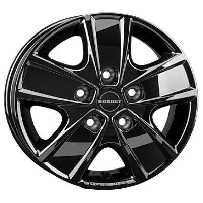 Borbet Cwg Black Glossy 6x16 ET 68 5/118 Alufelge Schwarz Borbet Cwg Black Glossy 6x16 ET 68 5/118 Alufelge Schwarz