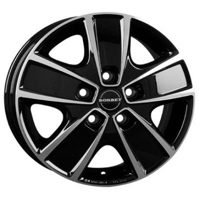 Borbet Cwg Black Polished 6x16 ET 68 5/130 Alufelge Schwarz Borbet Cwg Black Polished 6x16 ET 68 5/130 Alufelge Schwarz