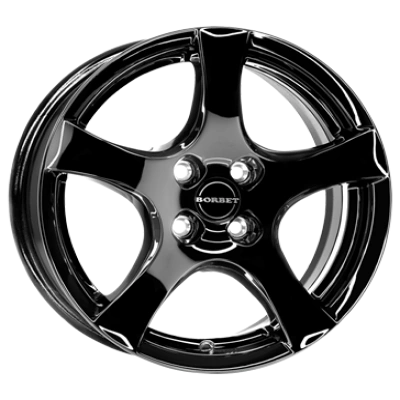 Borbet F Black Glossy 6x15 ET 40 4/100 Alufelge Schwarz Borbet F Black Glossy 6x15 ET 40 4/100 Alufelge Schwarz