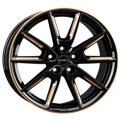 Borbet Lx18 Black Glossy Gold Spoke Rim 8x18 ET 45 5/108 Alufelge Gold Borbet Lx18 Black Glossy Gold Spoke Rim 8x18 ET 45 5/108 Alufelge Gold