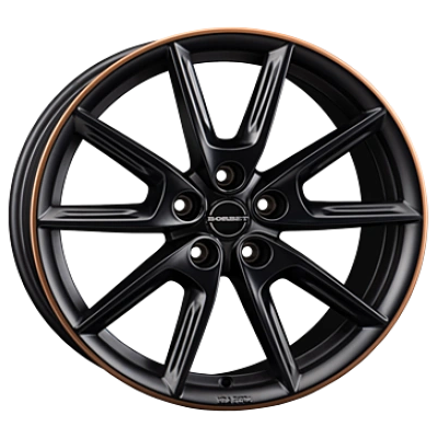 Borbet Lx18 Black Matt Rim Copper 8x18 ET 40 5/112 Alufelge Schwarz Borbet Lx18 Black Matt Rim Copper 8x18 ET 40 5/112 Alufelge Schwarz