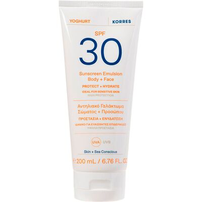 KORRES Yoghurt Sunscreen Emulsion Body + Face SPF 30 200 ml KORRES Yoghurt Sunscreen Emulsion Body + Face SPF 30 200 ml