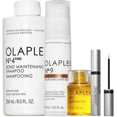 314.5ml Olaplex Bonding Routine Set (No.4FINE 250ml + No.7 30ml + No.9 90ml + LASHBOND™ Serum 4,5ml) 314.5ml Olaplex Bonding Routine Set (No.4FINE 250ml + No.7 30ml + No.9 90ml + LASHBOND™ Serum 4,5ml)