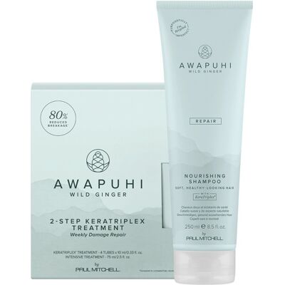 290ml Paul Mitchell Awapuhi Wild Ginger Repair Kur Set (Shampoo 250ml + Treatment 4 x 10ml) 290ml Paul Mitchell Awapuhi Wild Ginger Repair Kur Set (Shampoo 250ml + Treatment 4 x 10ml)
