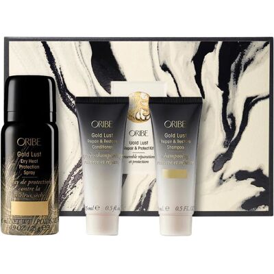 73ml Oribe Gold Lust Repair & Protect Kit (Shampoo 15ml + Conditioner 15ml + Spray 43 ml) 73ml Oribe Gold Lust Repair & Protect Kit (Shampoo 15ml + Conditioner 15ml + Spray 43 ml)