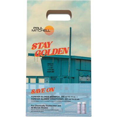 600ml Paul Mitchell Stay Golden Duo Forever Blonde (Shampoo 300ml + Conditioner 300ml) 600ml Paul Mitchell Stay Golden Duo Forever Blonde (Shampoo 300ml + Conditioner 300ml)
