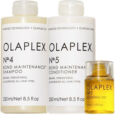 530ml Olaplex Bonding Set (No.4 250ml + No.5 250ml + No.7 30ml) 530ml Olaplex Bonding Set (No.4 250ml + No.5 250ml + No.7 30ml)