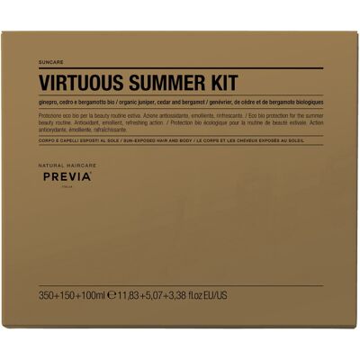 600ml PREVIA Virtuous Sun Summer Kit (Shampoo 350ml + Conditioner 150ml + Oil 100ml + Strandtasche) 600ml PREVIA Virtuous Sun Summer Kit (Shampoo 350ml + Conditioner 150ml + Oil 100ml + Strandtasche)