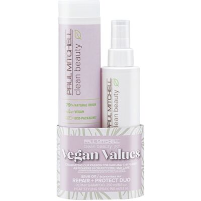 400ml Paul Mitchell Save On Vegan Value Repair + Protect Duo (Shampoo 250ml + Spray 150ml) 400ml Paul Mitchell Save On Vegan Value Repair + Protect Duo (Shampoo 250ml + Spray 150ml)
